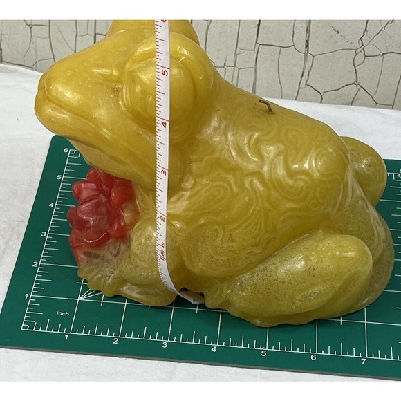 Vintage Red & Yellow Frog Candle by "Out of the Ordinary" Chicago UNIQUE Large - Picture 7 of 8